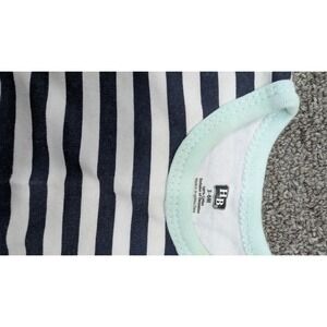 HB Baby Boys Striped Sleeveless Bodysuit Navy Blue White 3-6 Months Cotton